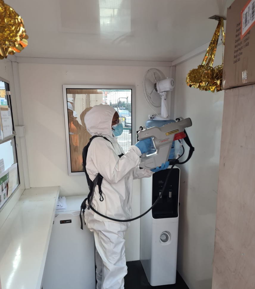 One of our available cleaning services, industrial deep clean